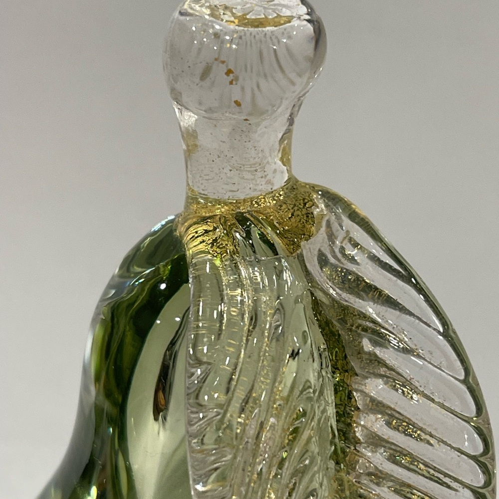 Alfredo Barbini Sommerso Gold Fleck Decor Murano Art ITALY Glass Pear Bookend - Picture 3 of 16